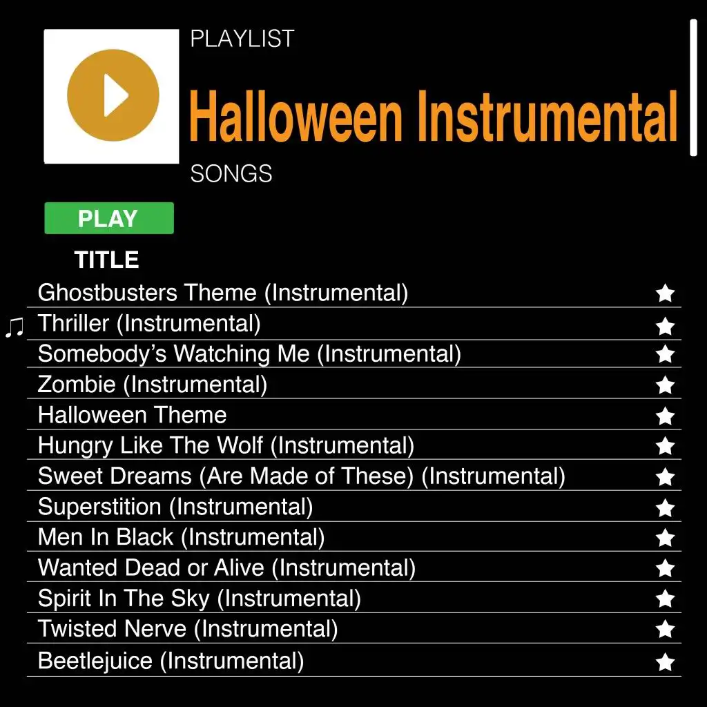 Halloween Instrumentals Songs