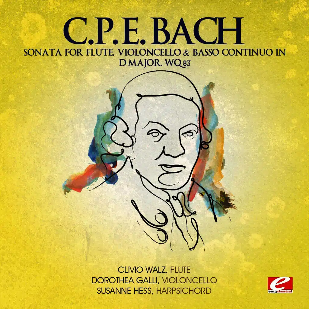 C.P.E. Bach: Sonata for Flute, Violoncello & Basso Continuo in D Major, Wq. 83 (Digitally Remastered)