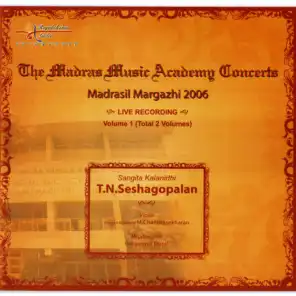 Madrasil Margazhi – 2006 – T.N.Seshagopalan