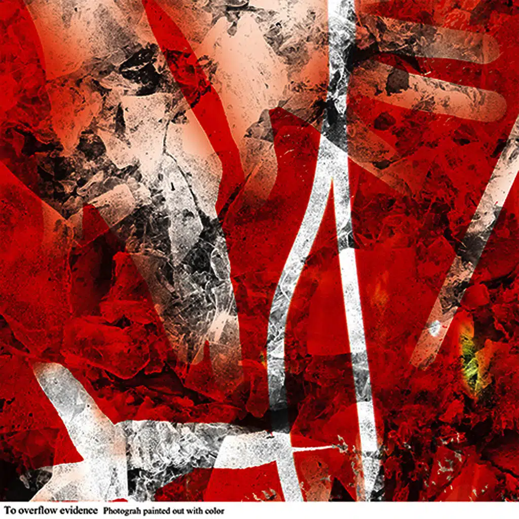 Photograph painted out with color