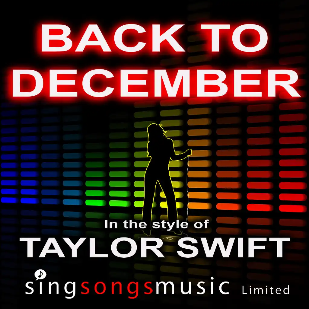 Back To December (In the style of Taylor Swift)