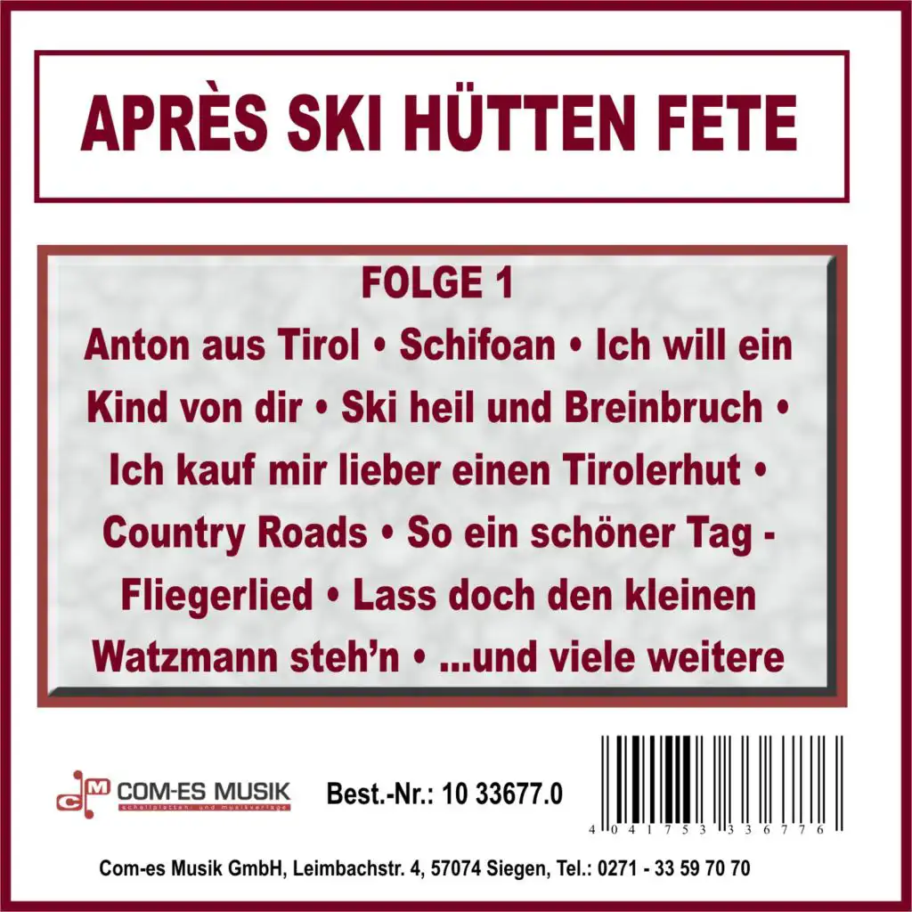 Lass doch den kleinen Watzmann steh'n