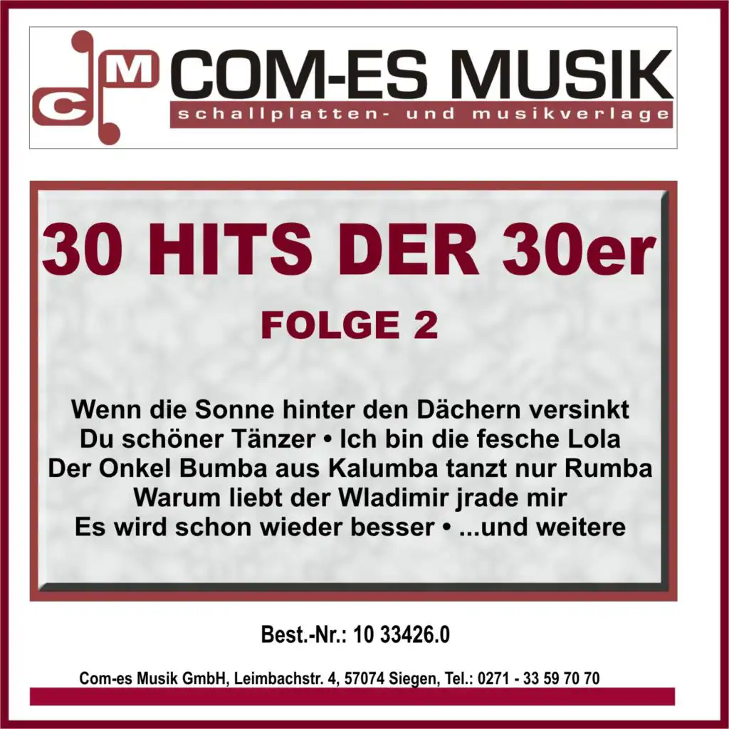 30 Hits der 30er, Folge 2