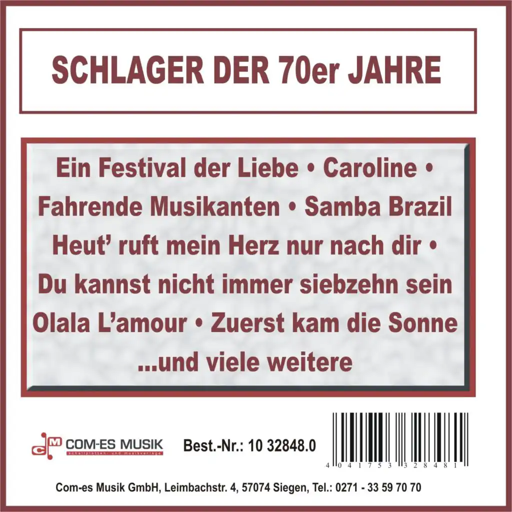 Schlager der 70er Jahre