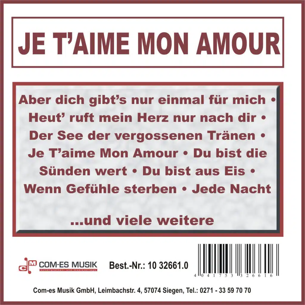 Je t'aime mon amour