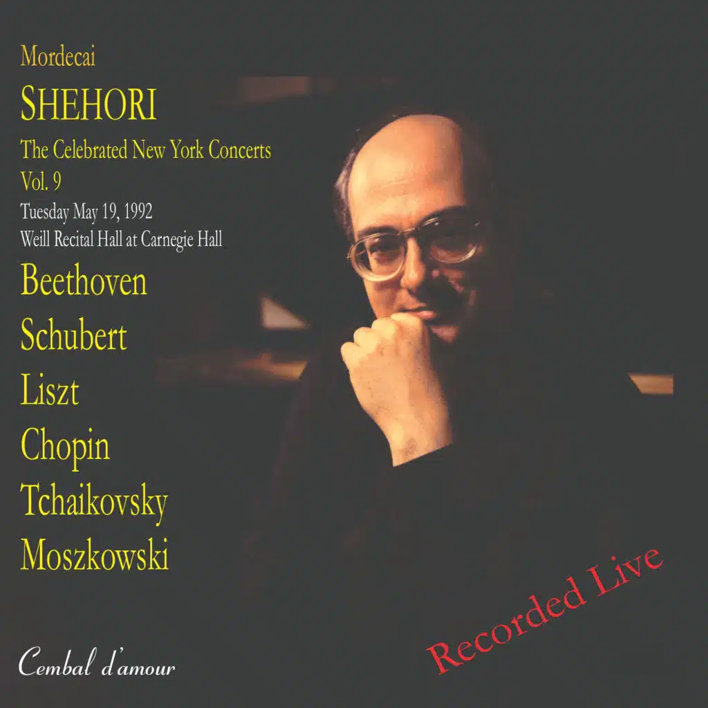 Sonata in A Major, D 959 (Opus posth.): Andantino (Tuesday May 19, 1992, Weill Recital Hall at Carnegie Hall)
