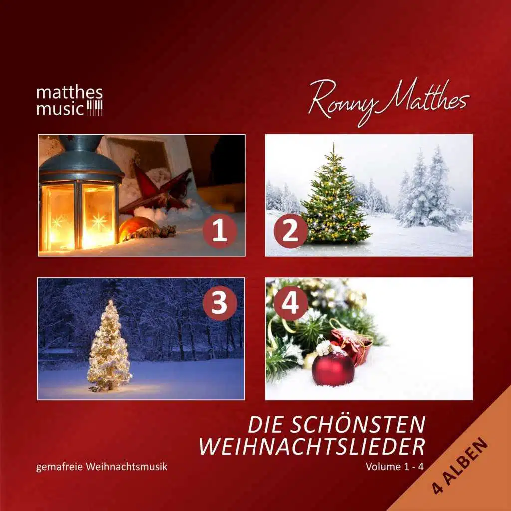Die schönsten Weihnachtslieder, Vol. 1 - 4 (4 Alben) - instrumentale Gemafreie Weihnachtsmusik