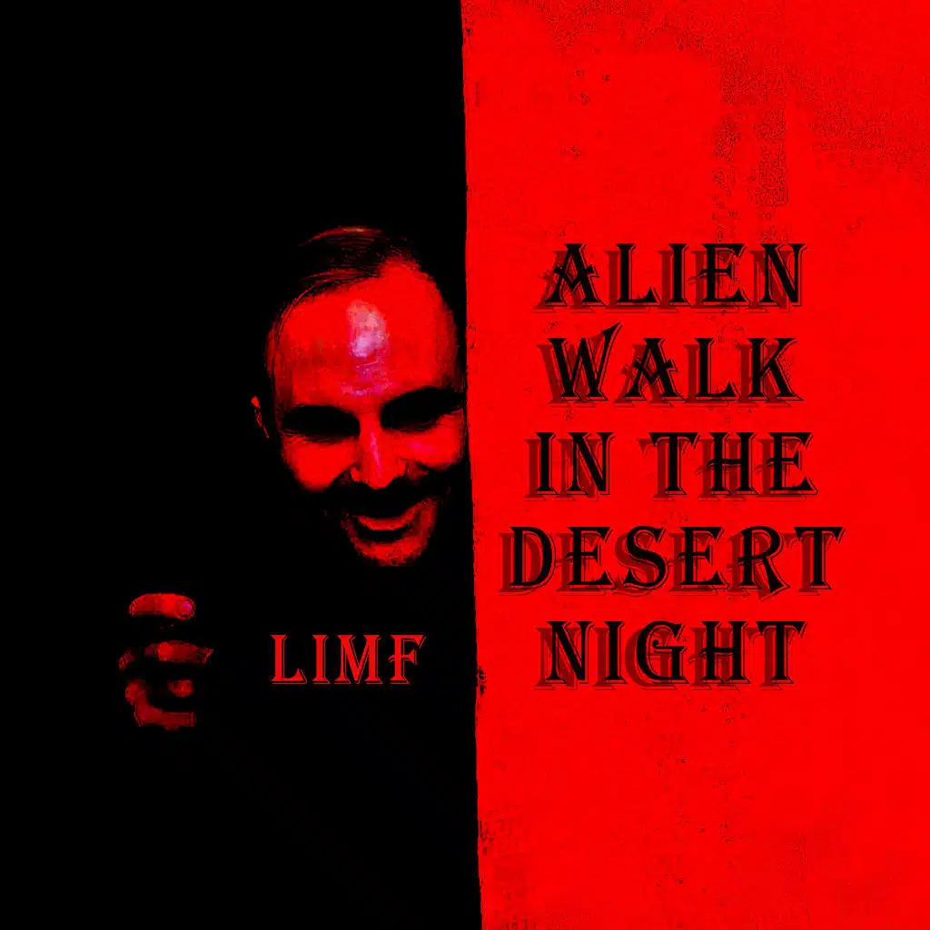 Alien Walk in the Desert Night