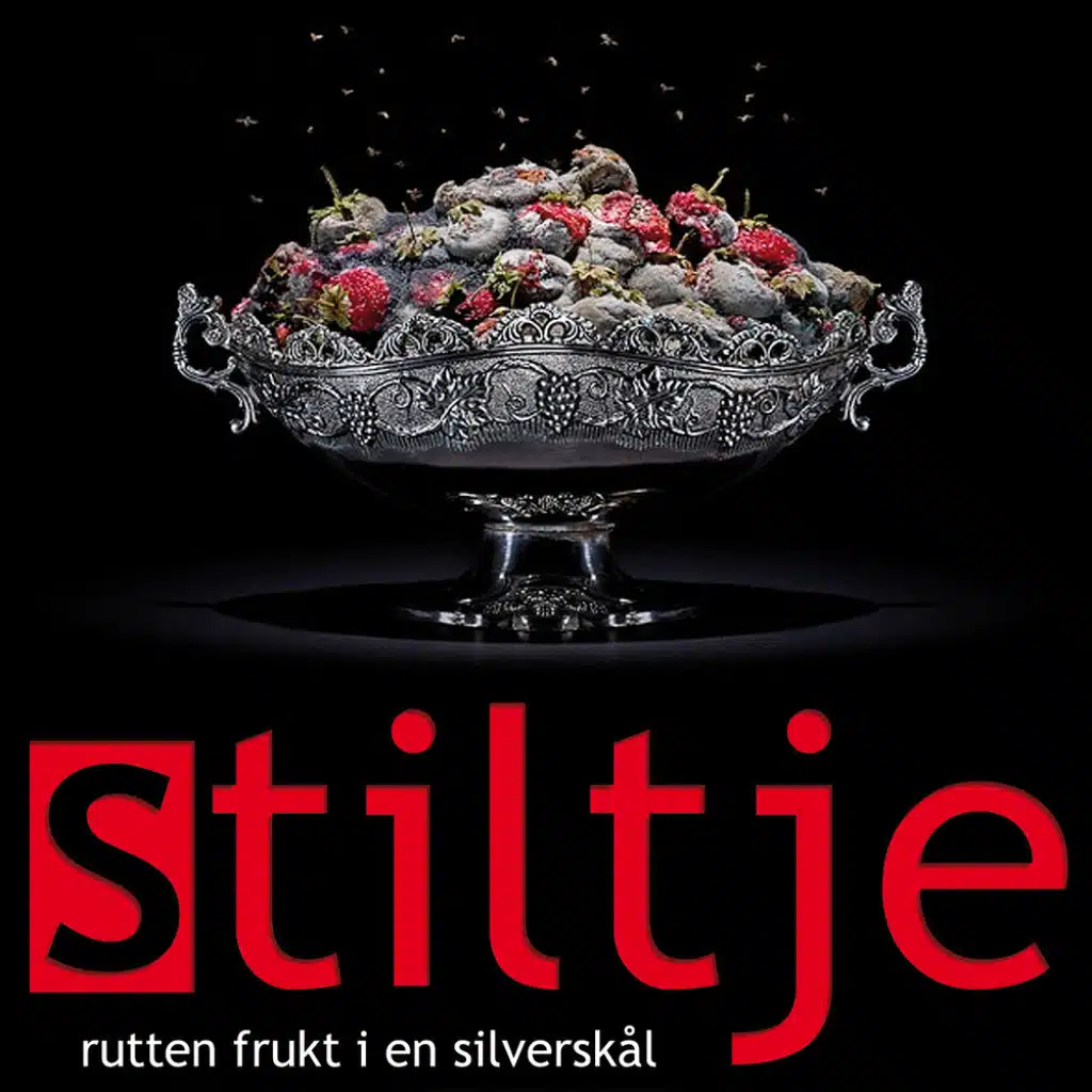 Rutten frukt i en silverskål