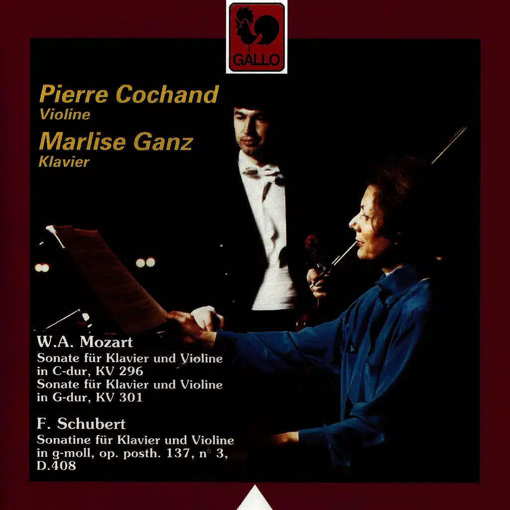 Mozart: Violin Sonata No. 17 in C Major, K. 296, Violin Sonata No. 18 in G Major, K. 301 & Schubert: Violin Sonata No. 3 in G Minor, D. 408