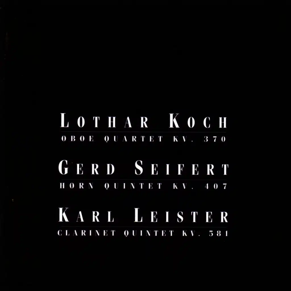 Quintet in A major, KV 581: for Clarinet, 2 Violins, Viola & Violoncello: III. Menuetto