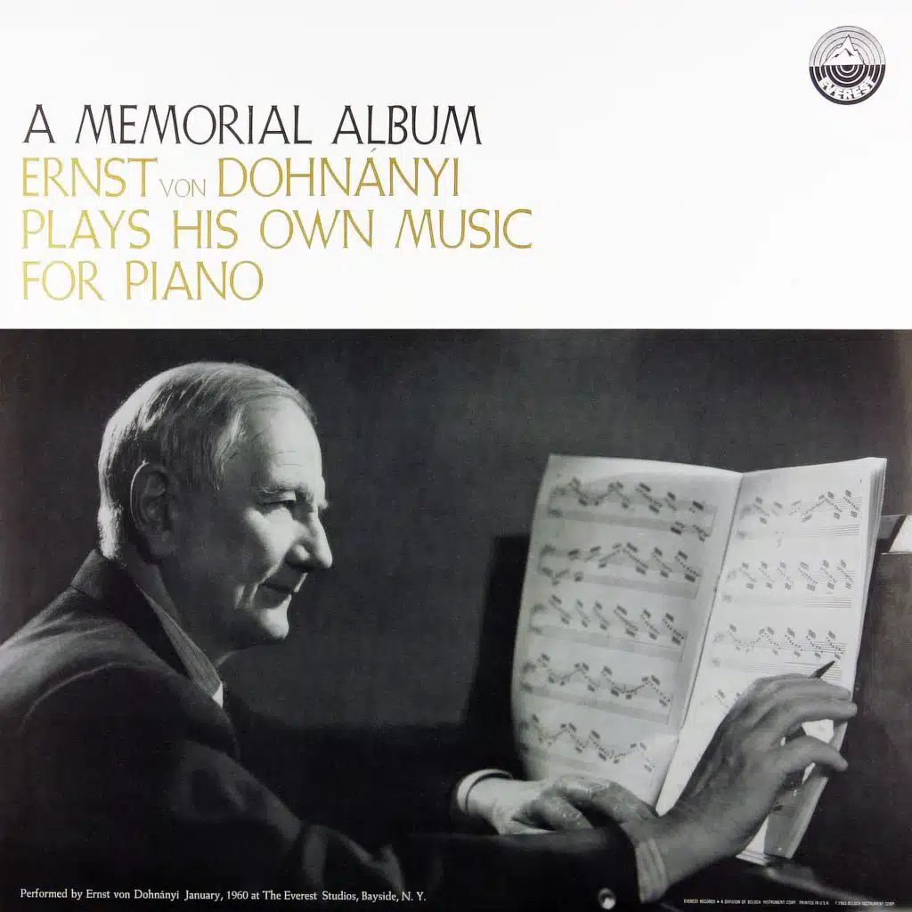 A Memorial Album: Ernst von Dohnányi Plays His Own Music for Piano (Transferred from the Original Everest Records Master Tapes)