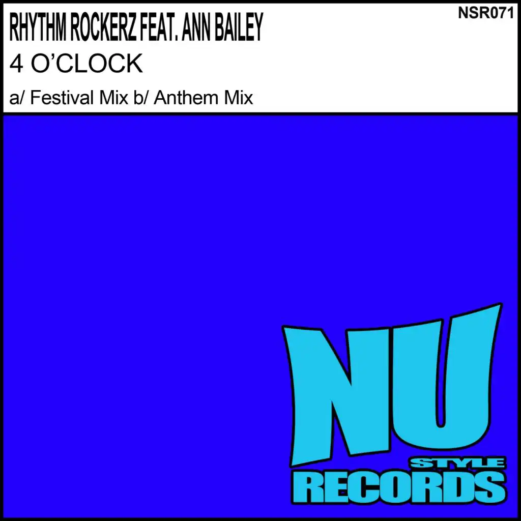 4 O'Clock (Rhythm Rockerz Festival Mix) [feat. Ann Bailey]