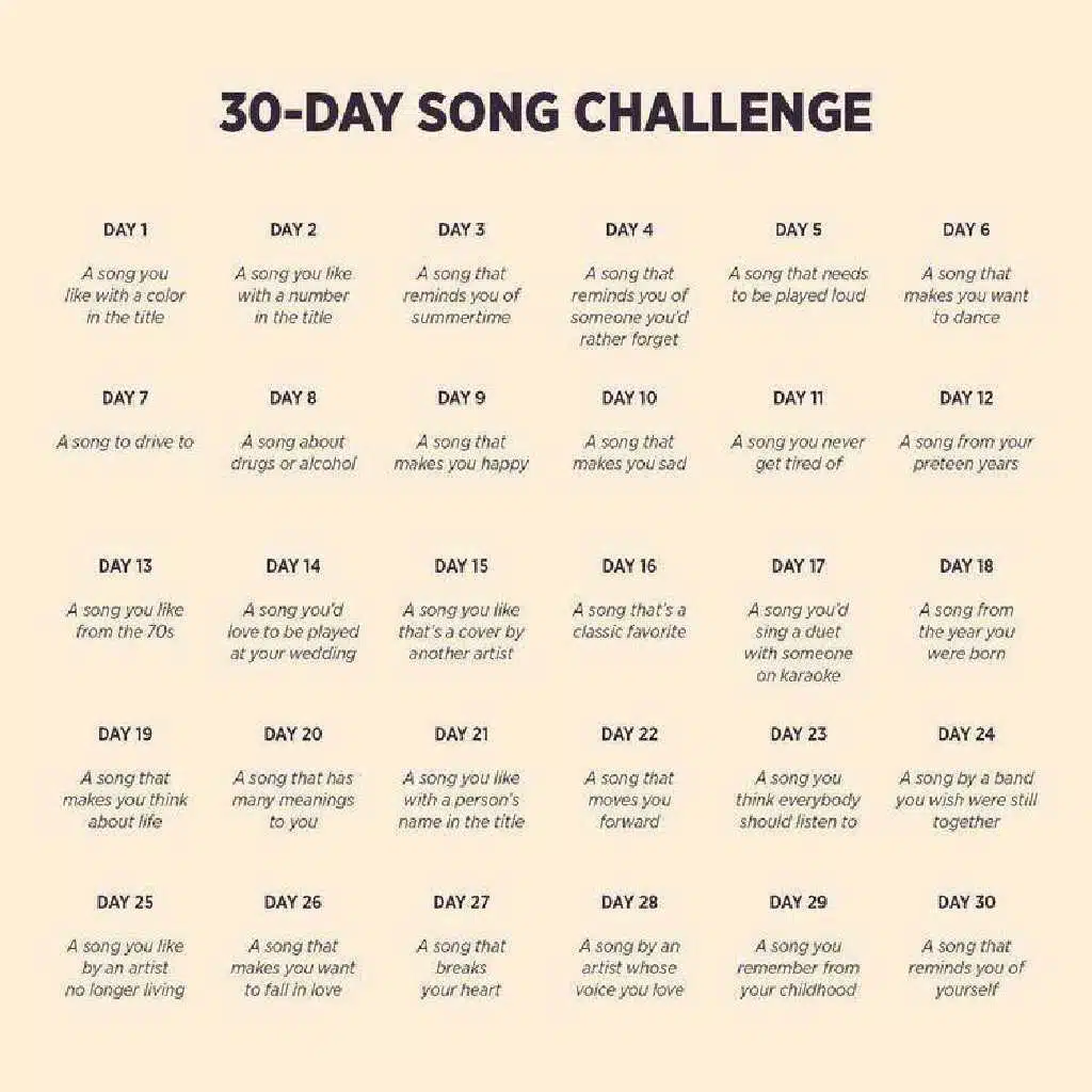 30 Days Song Challenge