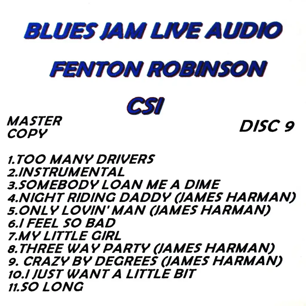 Blues Jam Live Audio: Fenton Robinson