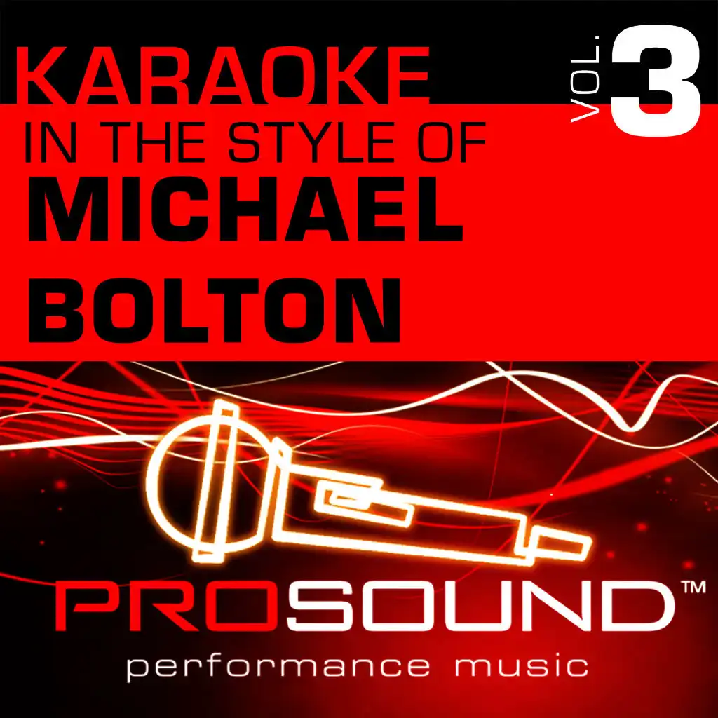 Time, Love and Tenderness (Karaoke With Background Vocals)[In the style of Michael Bolton]