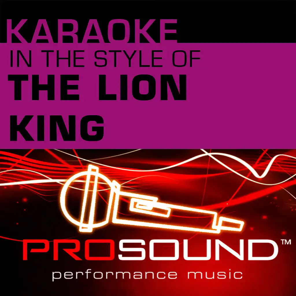 Can You Feel The Love Tonight  (Karaoke With Background Vocals)[In the style of Lion King]