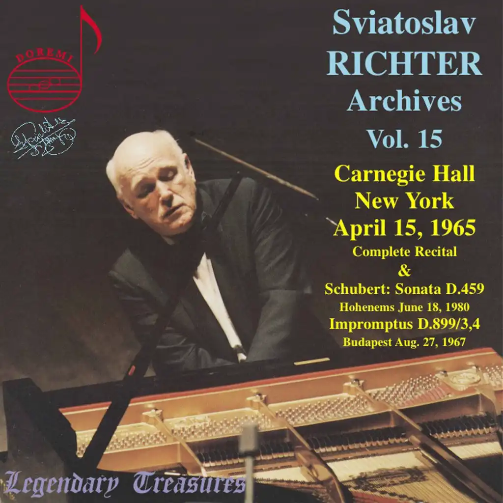 Richter Archives, Vol. 15: 1965 Carnegie Hall Recital (Live)