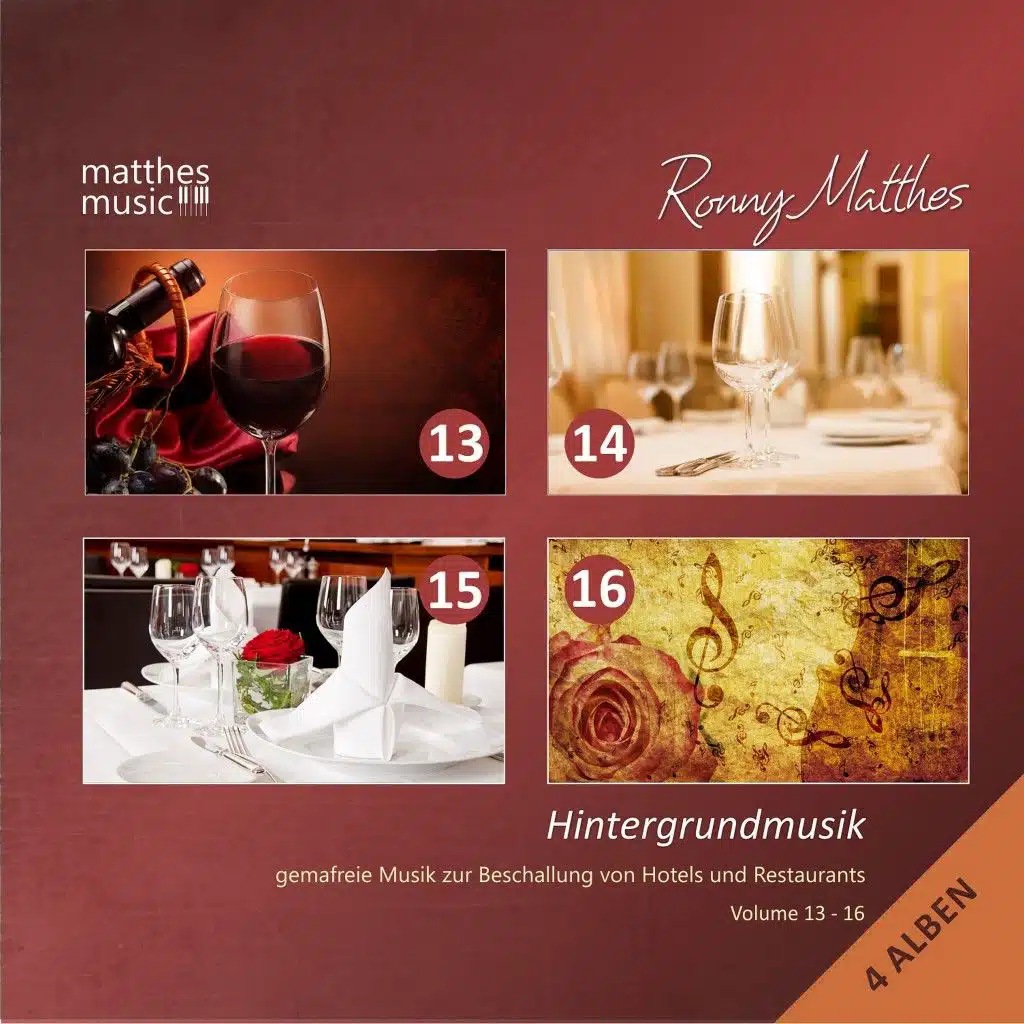 Hintergrundmusik, Vol. 13 - 16 - Gemafreie Musik zur Beschallung von Hotels & Restaurants (Inkl. Klaviermusik & christliche Musik) [Incl. Royalty Free Christian Piano Music]