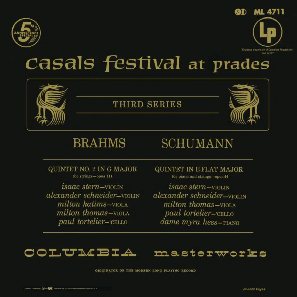 Brahms: Quintet No. 2 in G Major - Schumann: Quintet in E-Flat Major (Remastered)