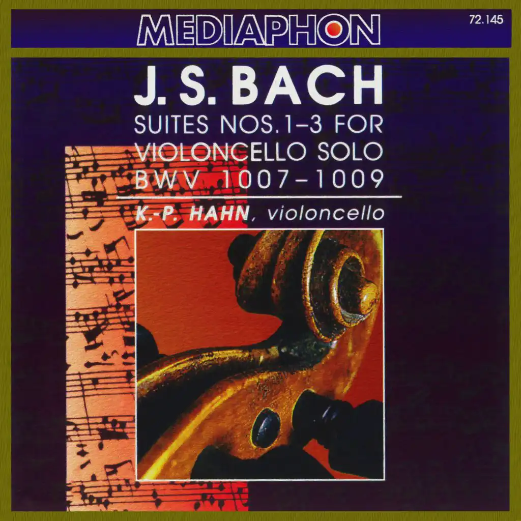 Bach: Suites  for Violoncello Nos. 1-3, BWV 1007-1009