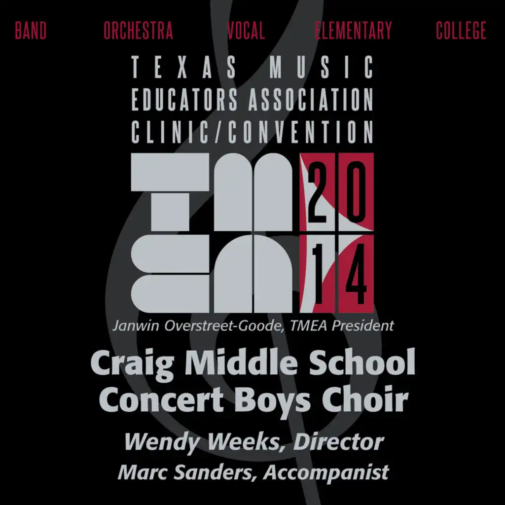 2014 Texas Music Educators Association (TMEA): Craig Middle School Concert Boys Choir [Live]