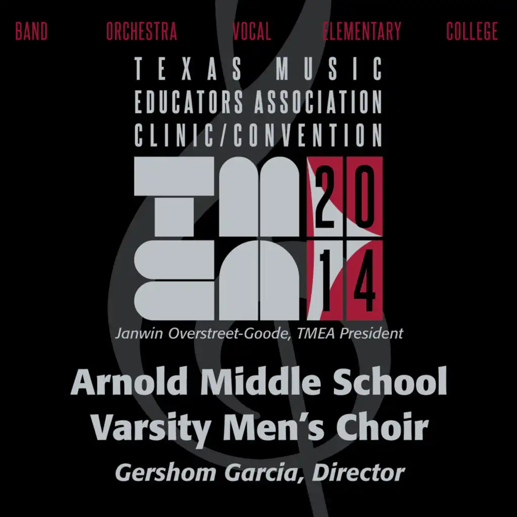 2014 Texas Music Educators Association (TMEA): Arnold Middle School Varsity Men's Choir [Live]