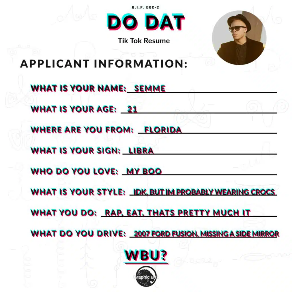 do dat. (tik tok resume)