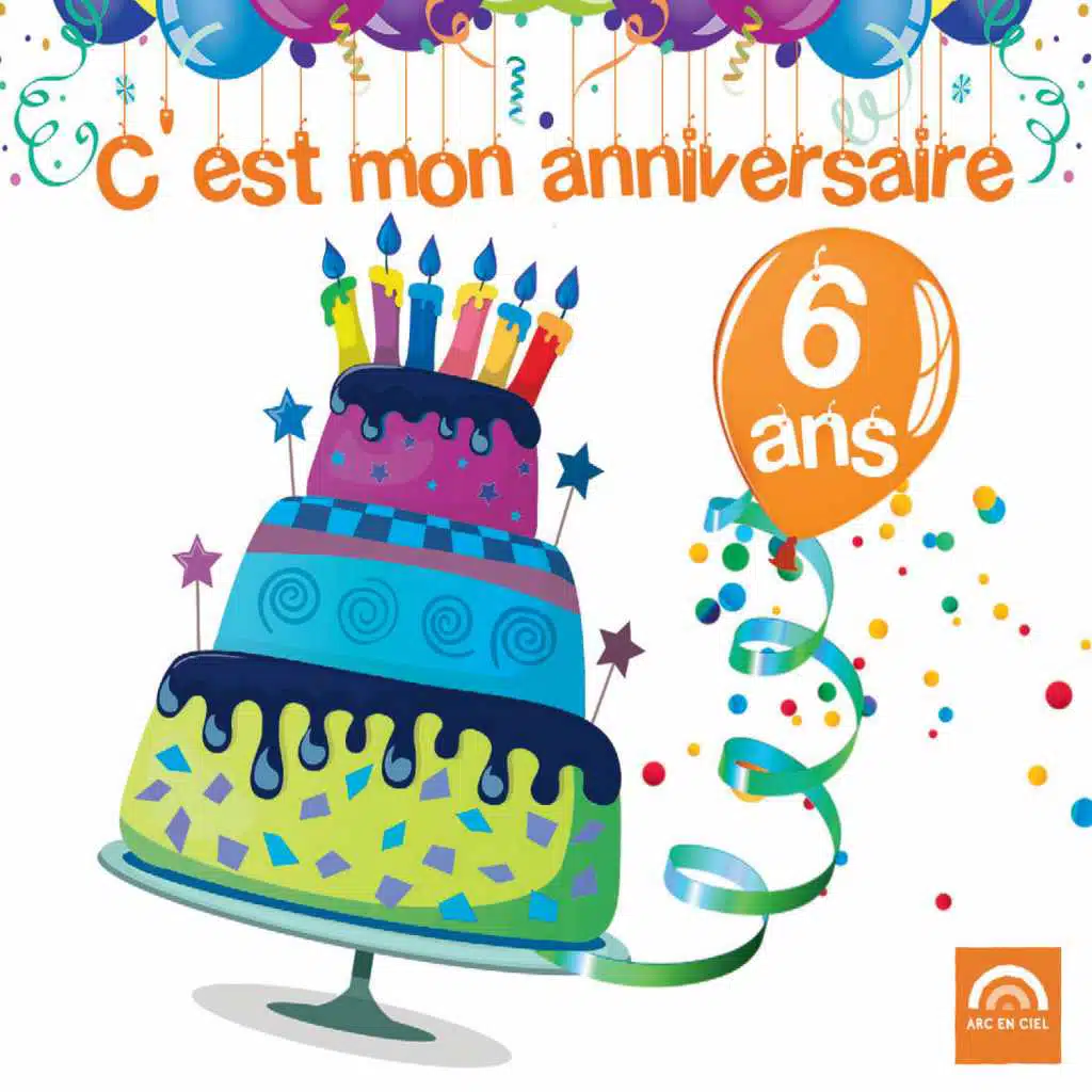 Six bougies sur ce gâteau