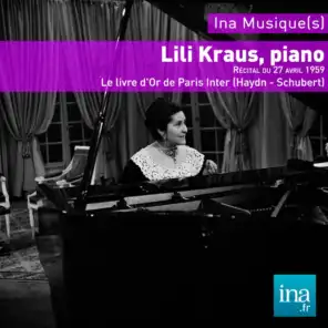 Présentation de la pianiste Lili Kraus et annonce: Haydn, Sonate en mi bémol majeur