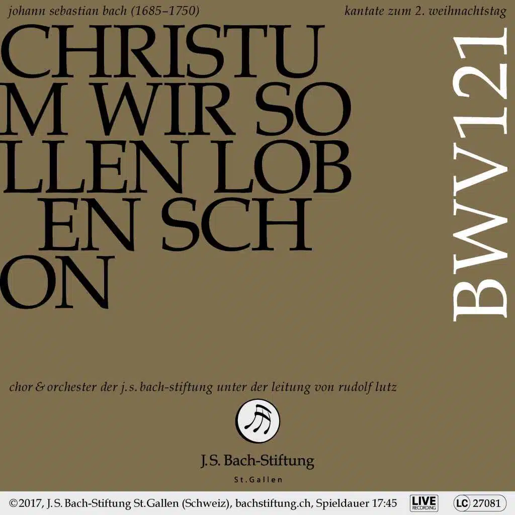 VI. Chorale, Lob, Ehr und Dank sei dir gesagt (Live)