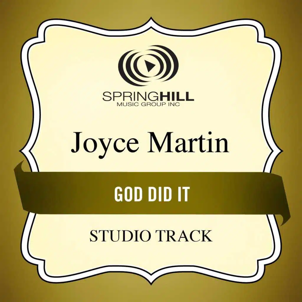 God Did It (Medium Key Performance Track With Background Vocals)