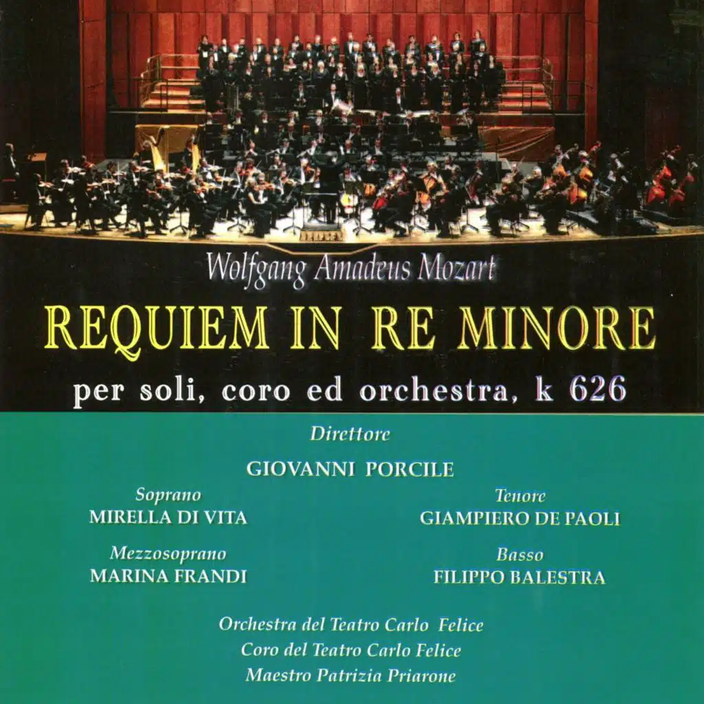 Archivi del Teatro Carlo Felice, Volume 19; Mozart: Requiem KV 626, Live 26 March 2013