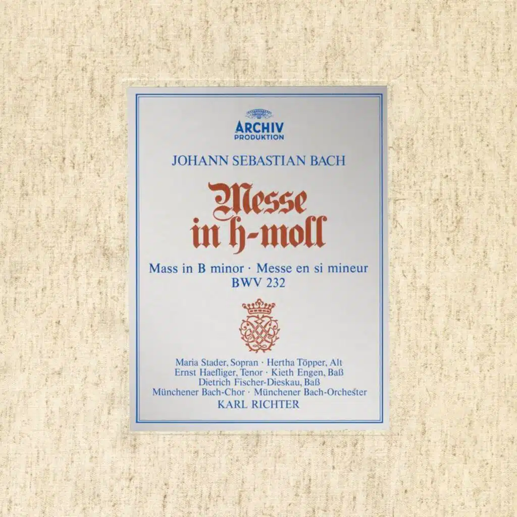 J.S. Bach: Mass In B Minor, BWV 232 / Gloria: Domine Deus