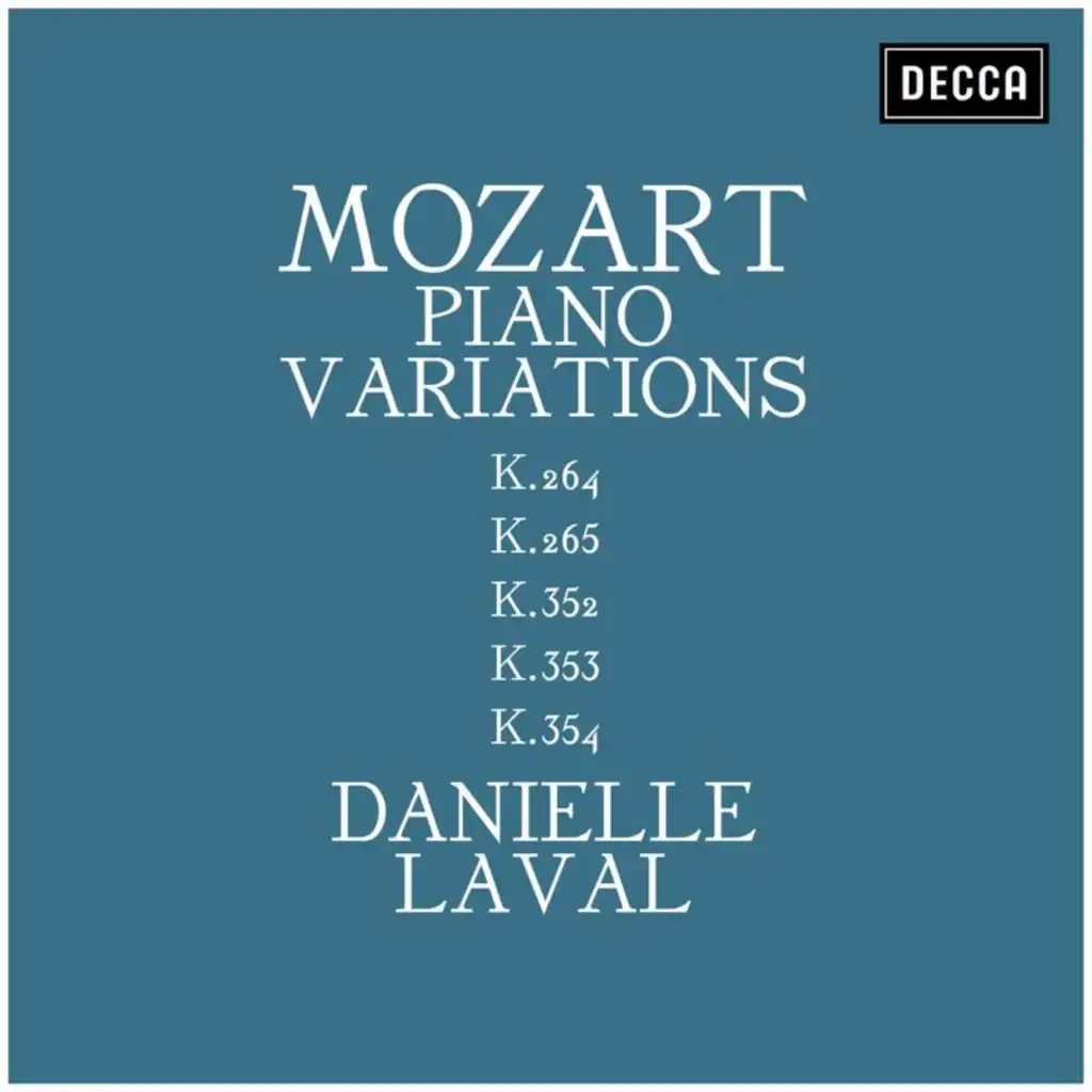 Mozart: Piano Variations K.264, K. 265, K.352, K.353, K.354