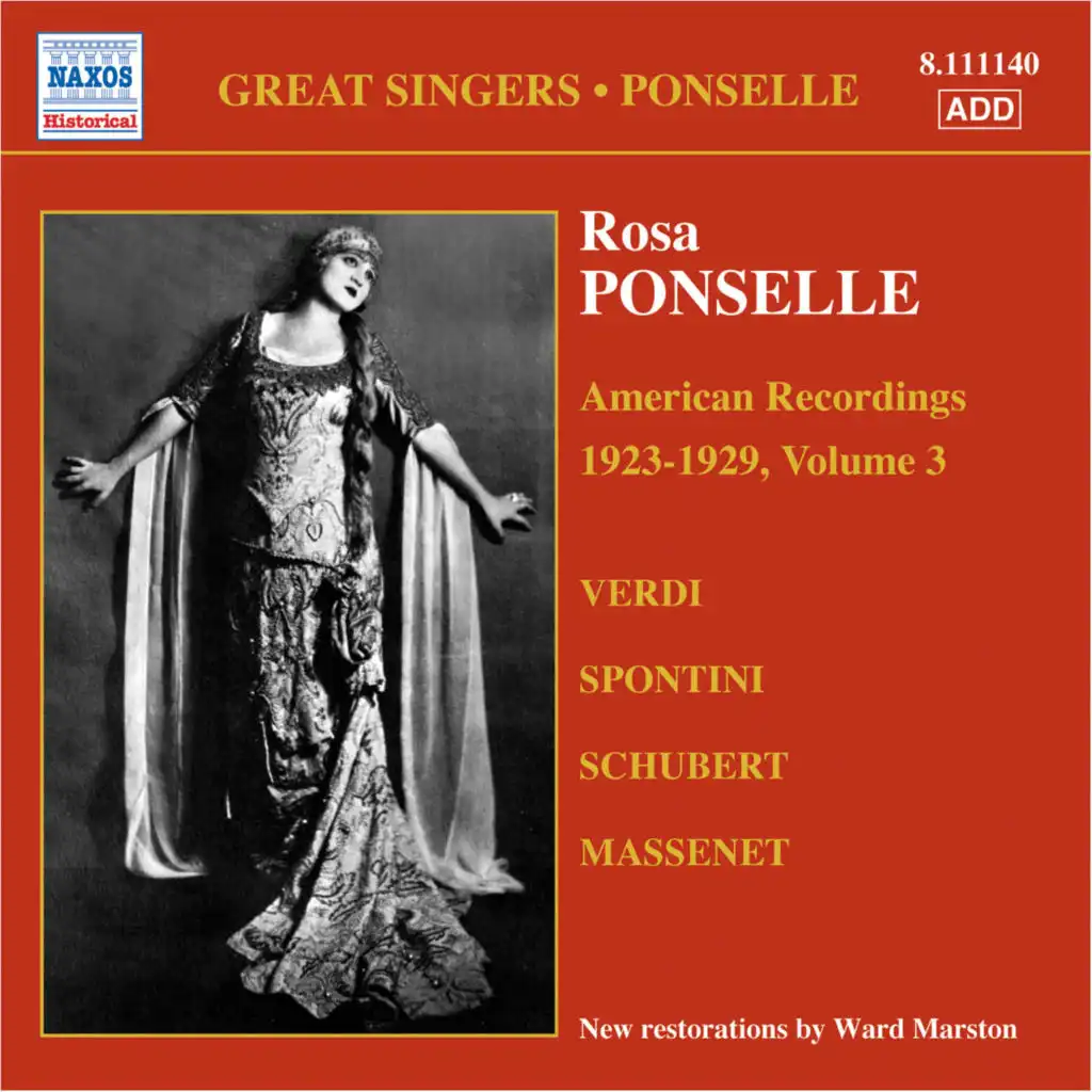 PONSELLE, Rosa: American Recordings, Vol. 3 (1923-1929)