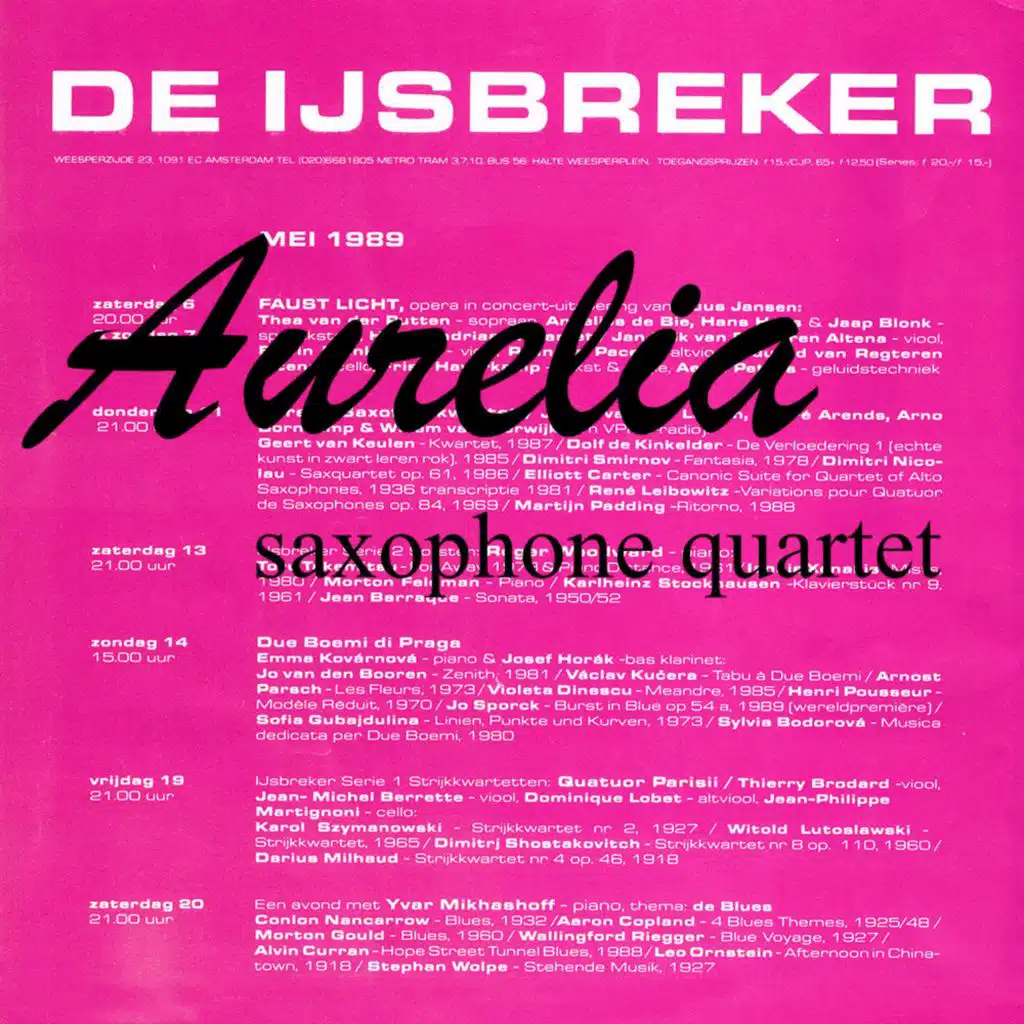 De Verloedering (feat. Aurelia Saxophone Quartet)