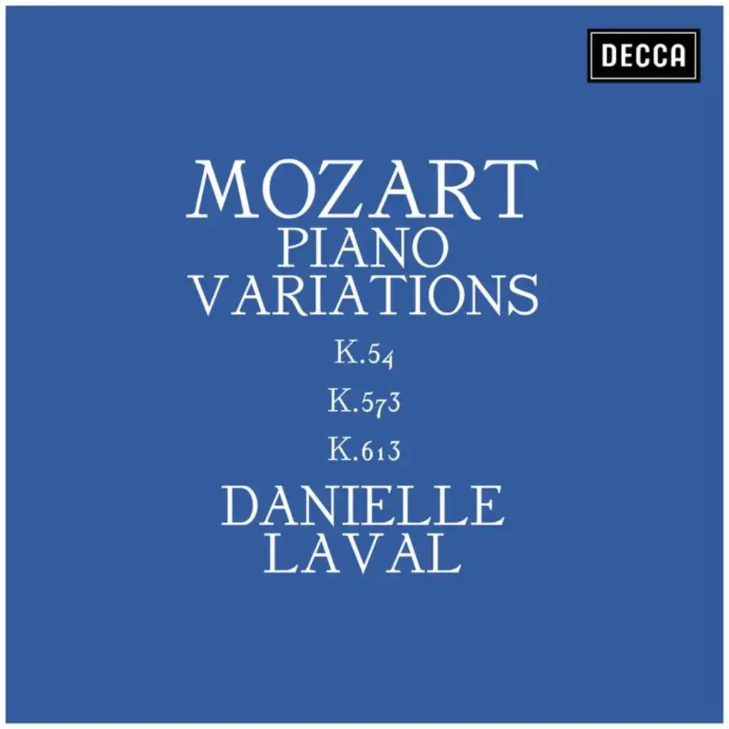 Mozart: Piano Variations K.54, K.573, K.613