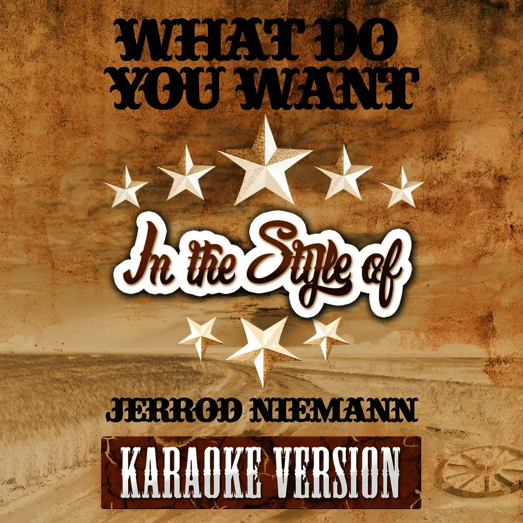 What Do You Want (In the Style of Jerrod Niemann) [Karaoke Version]