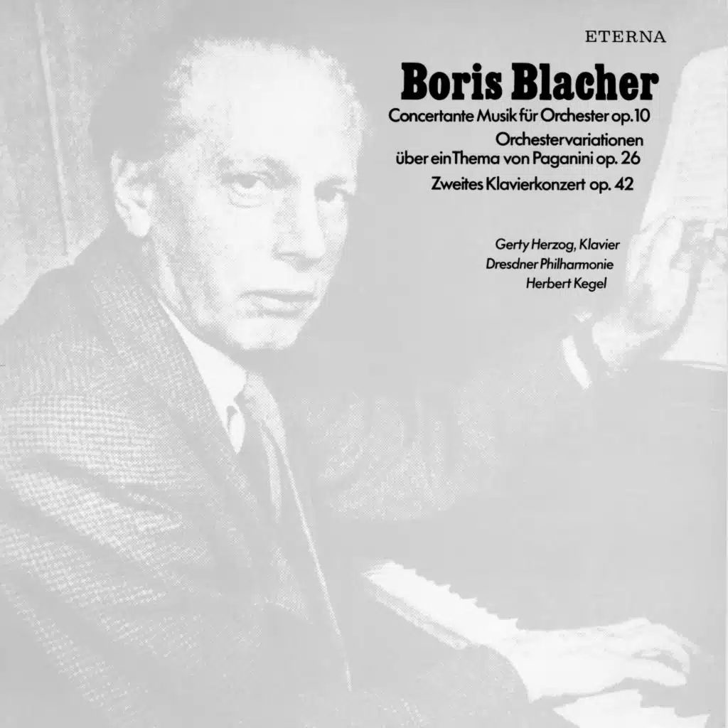 Blacher: Concertante Musik / Orchestervariationen über ein Thema von Paganini / Klavierkonzert No. 2