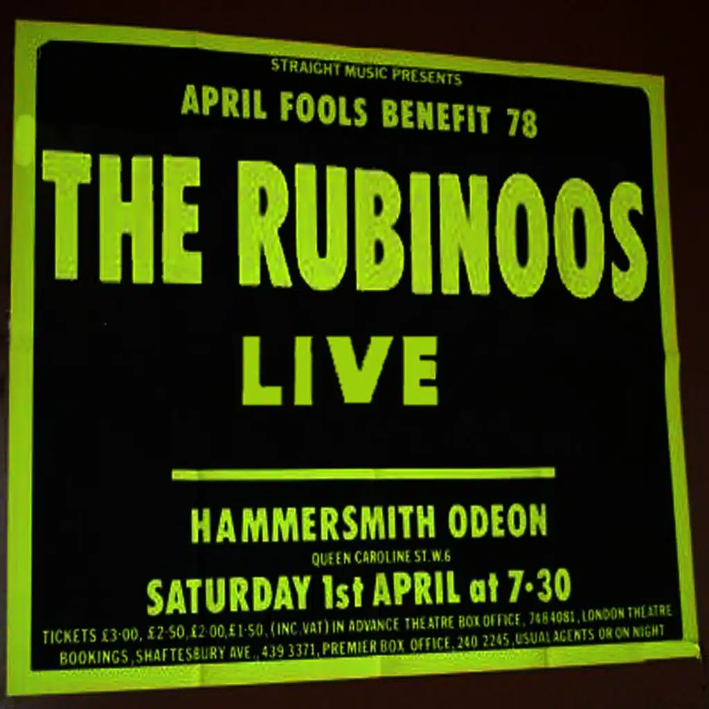 The Rubinoos Live At Hammersmith Odeon