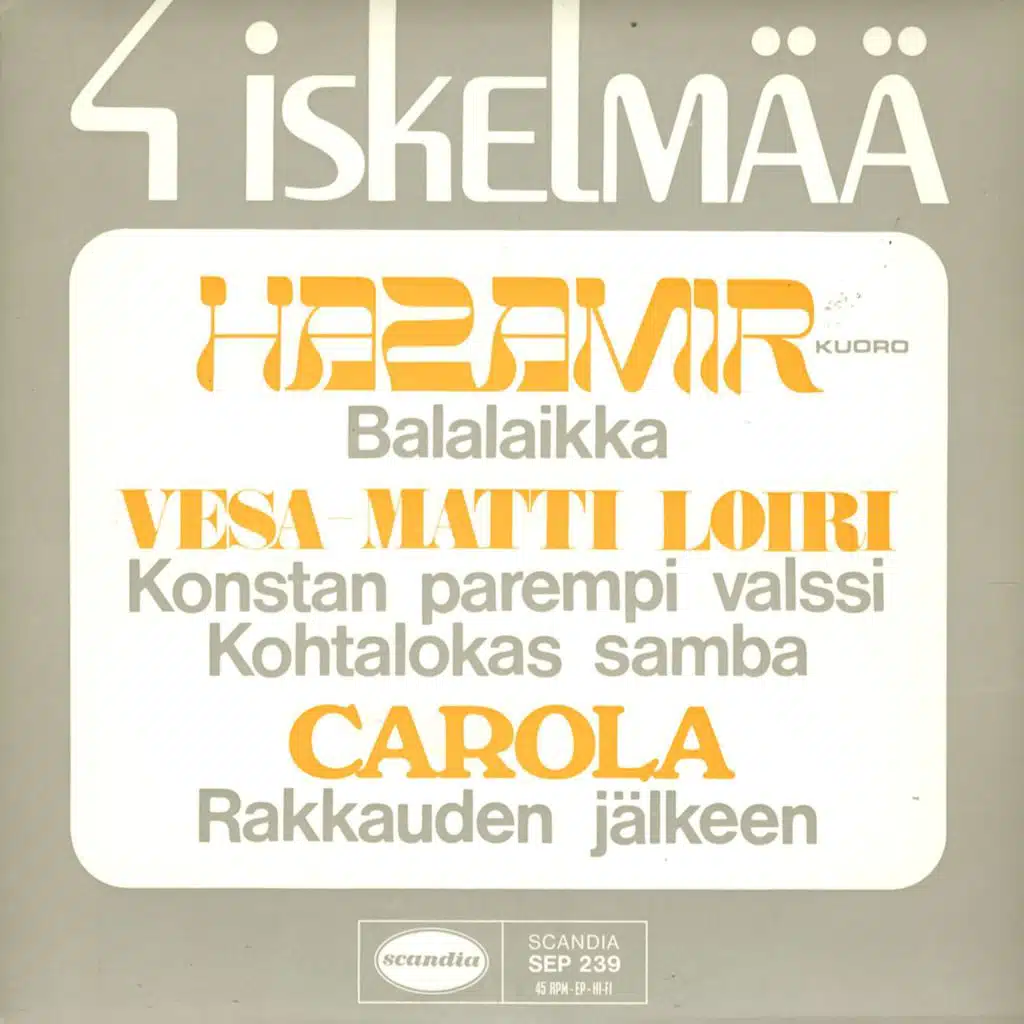 4 iskelmää