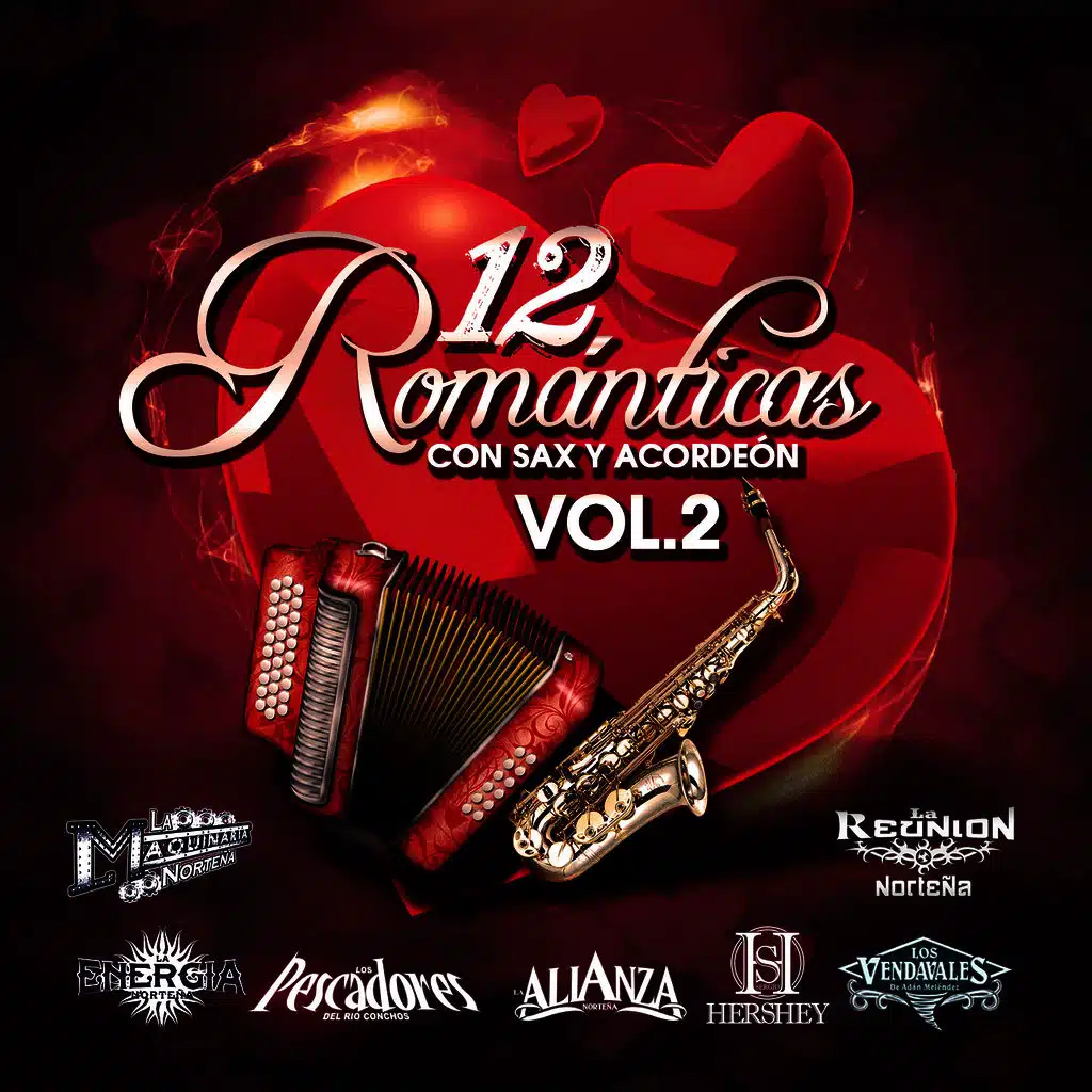 12 Romanticas Con Sax y Acordeon, Vol. 2