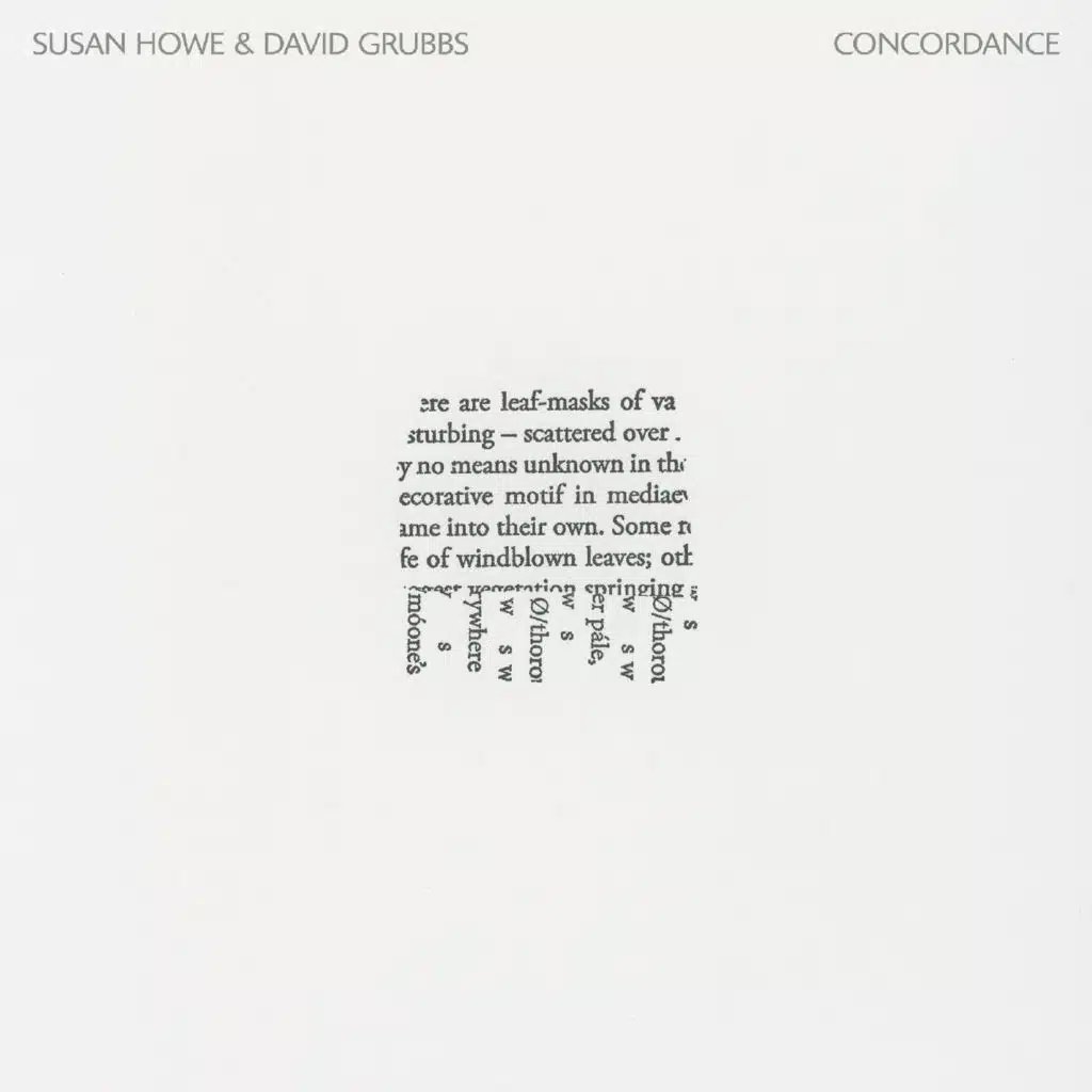 David Grubbs and Susan Howe