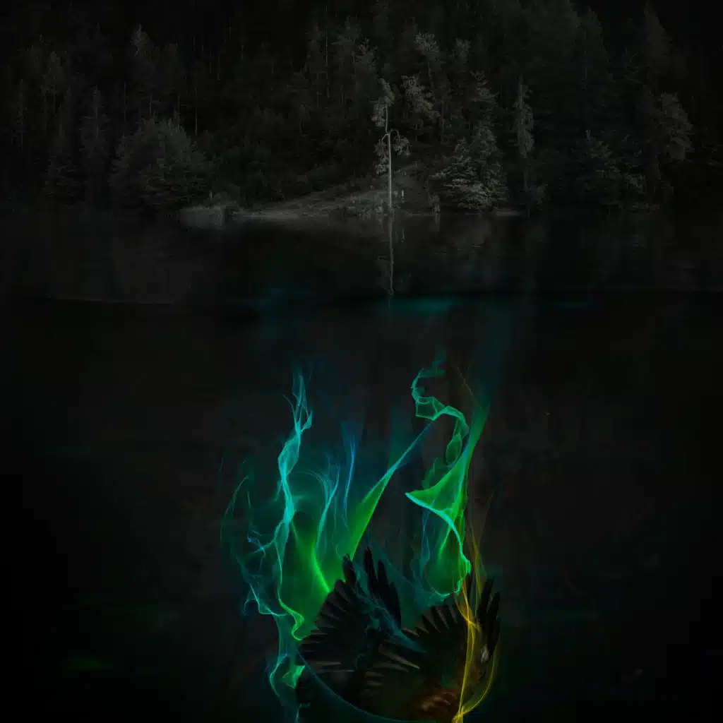 Water falls like tears from the sky