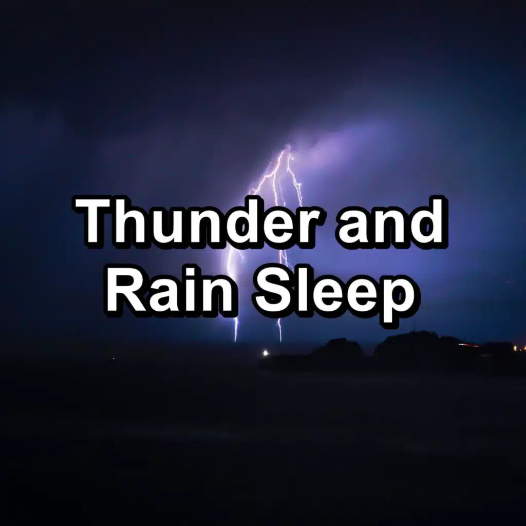 Distant Rain with Thunder and White Noise Noise for Trouble Sleeping