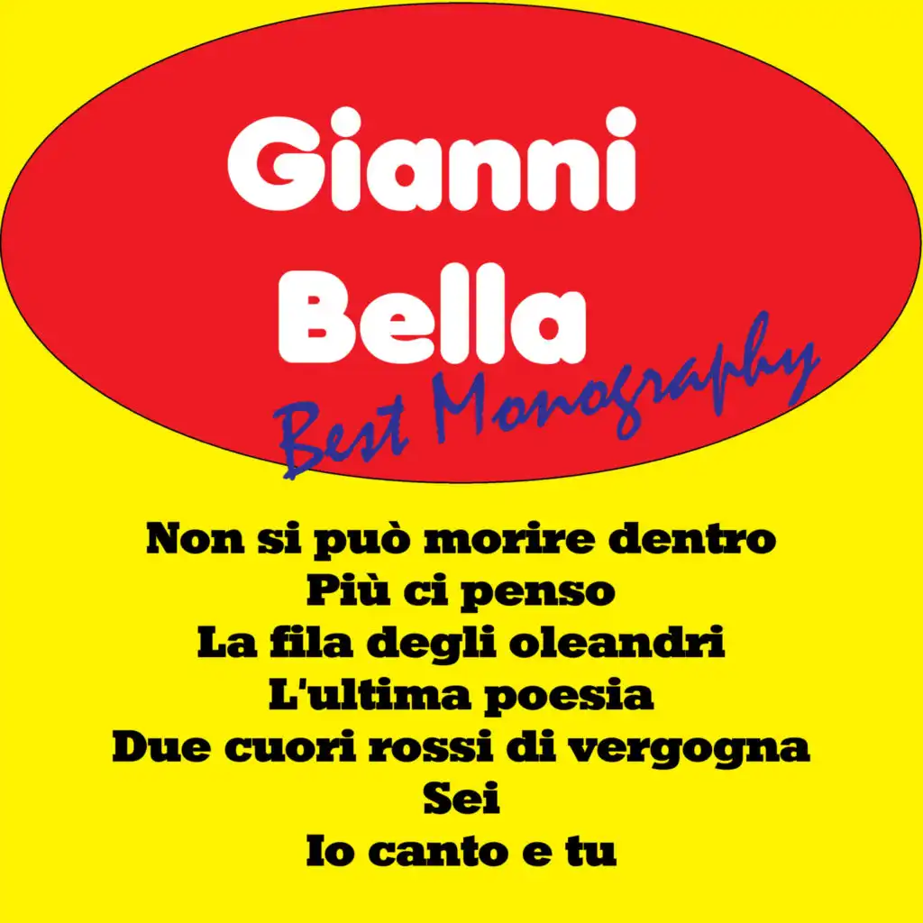 Best monography: gianni bella