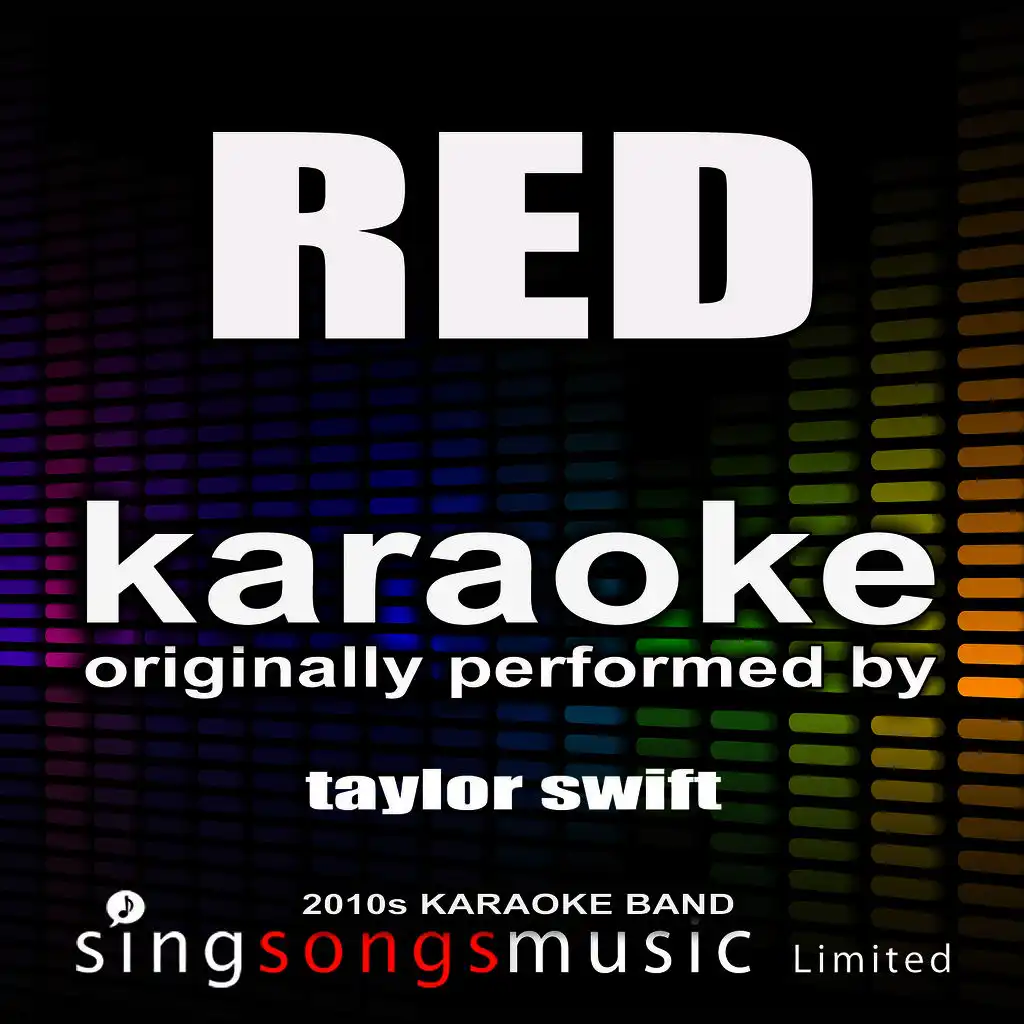 Red (Originally Performed By Taylor Swift) [Karaoke Audio Version]