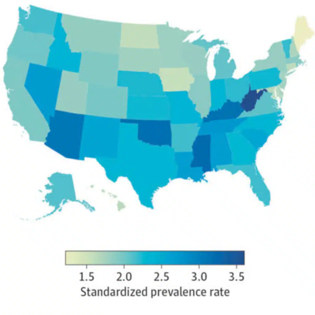 Prevalence of Visual Acuity Loss or Blindness in the US