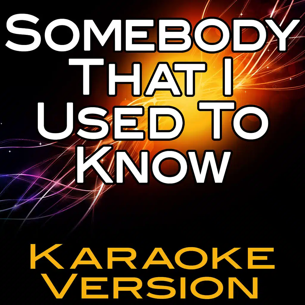 Somebody That I Used to Know (Karaoke Version)